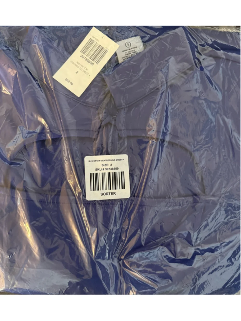 NWT Her Universe Star Wars Asajj Ventress Skater Dress Blue Cutout Plus Size 2 - Picture 5 of 6